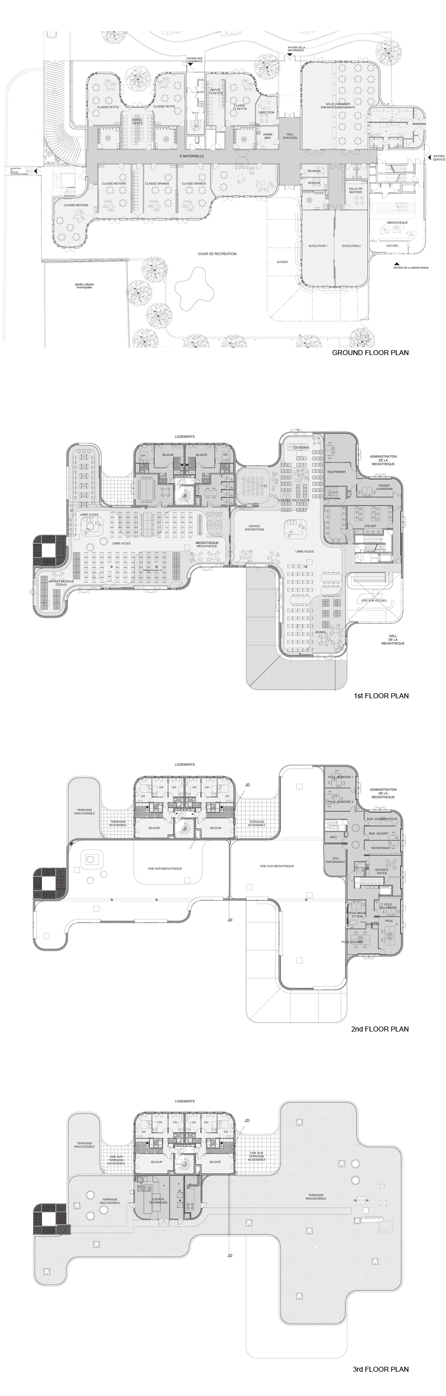 MARIN TROTTIN (MEDIATHEQUE, ECOLE & LOGEMENTS, Clamart)