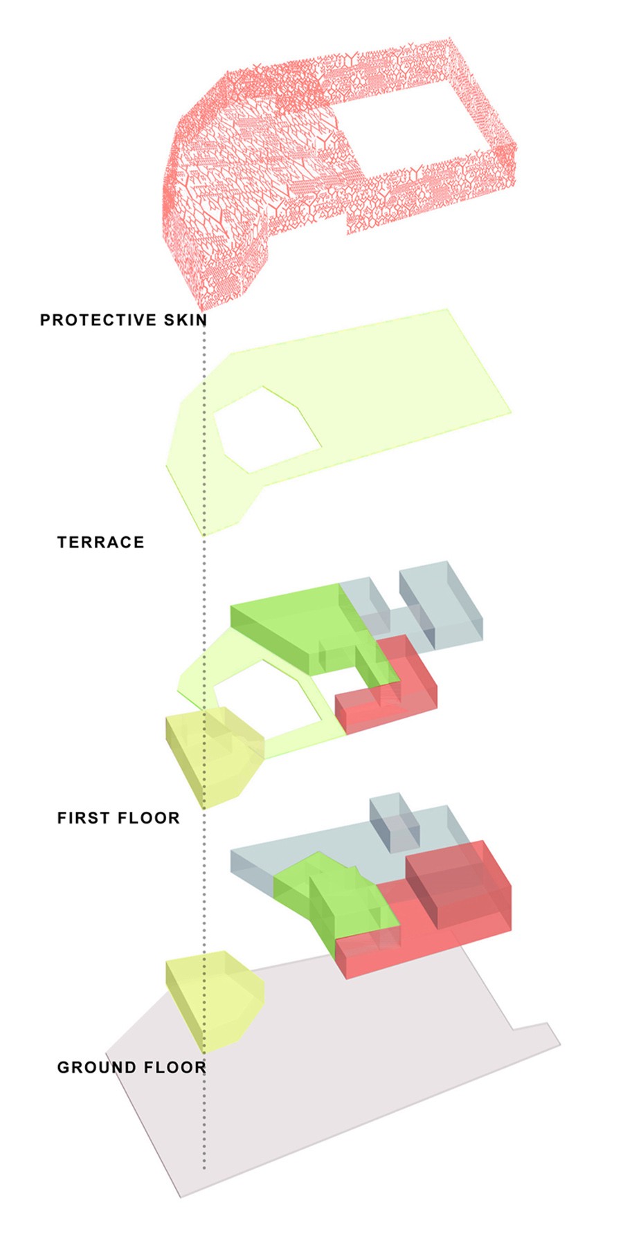 axonometric scheme MARIN TROTTIN (X SITE)