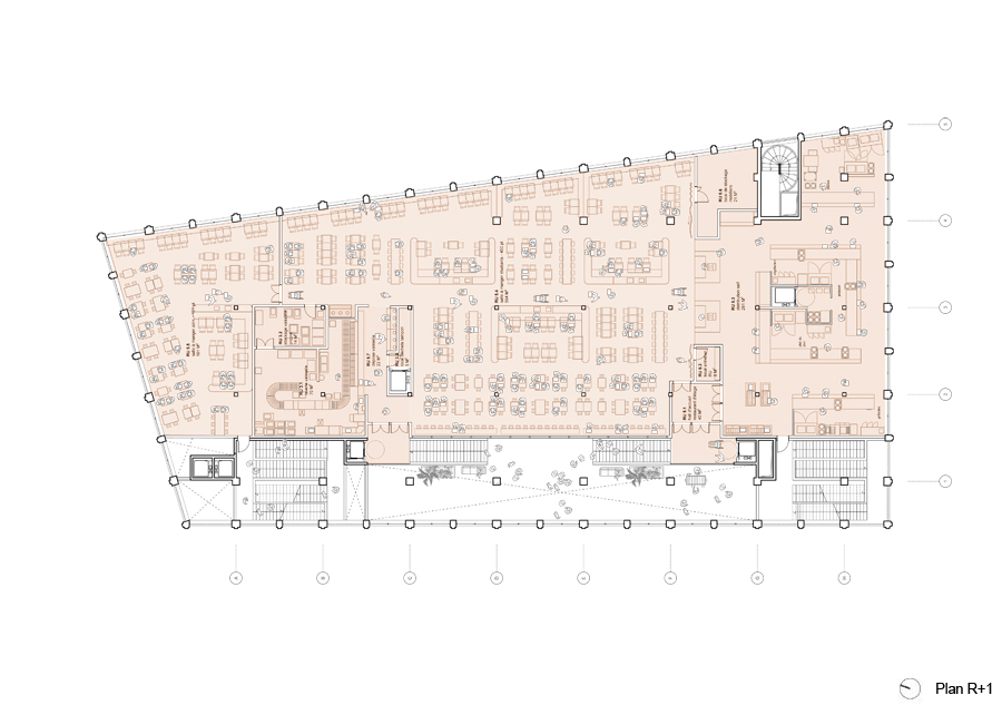 Plan R+1 : Restaurant universitaire Plan R+1 : Restaurant universitaire