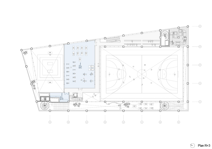 Plan R+3 : Equipement sportif Plan R+3 : Equipement sportif