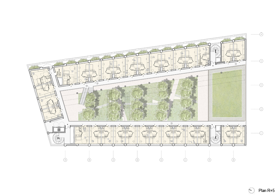 Plan R+5 : Résidence universitaire Plan R+5 : Résidence universitaire