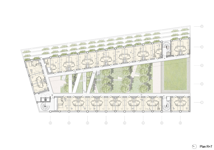 Plan R+7 : Résidence universitaire Plan R+7 : Résidence universitaire